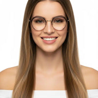 Photogrey Gradient Brown & Golden Medium Full Rim Round Sunglasses for Men & Women — Hashtag Eyewears