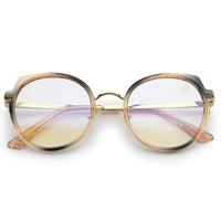 Photogrey Gradient Brown & Golden Medium Full Rim Round Sunglasses for Men & Women — Hashtag Eyewears