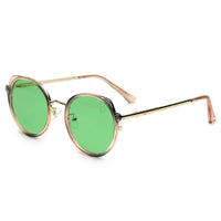 Photogrey Gradient Brown & Golden Medium Full Rim Round Sunglasses for Men & Women — Hashtag Eyewears