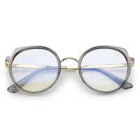 Photogrey Grey & Golden Medium Full Rim Round Sunglasses for Men & Women — Hashtag Eyewears