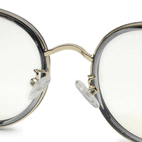 Photogrey Grey & Golden Medium Full Rim Round Sunglasses for Men & Women — Hashtag Eyewears
