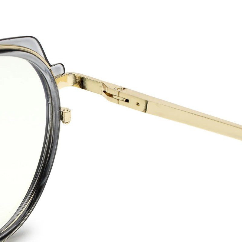 Photogrey Grey & Golden Medium Full Rim Round Sunglasses for Men & Women — Hashtag Eyewears