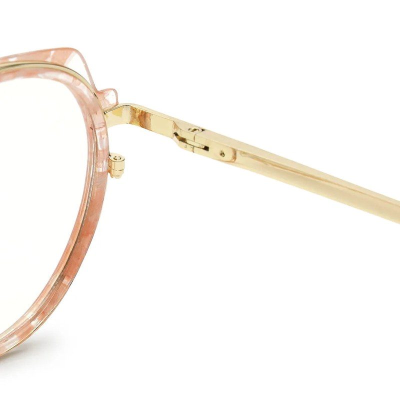 Photogrey Texture Pink & Golden Medium Full Rim Round Sunglasses for Men & Women — Hashtag Eyewears