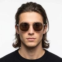 Platinum | Brown Medium Full Rim Oval Sunglasses for Men & Women [UV-protected]