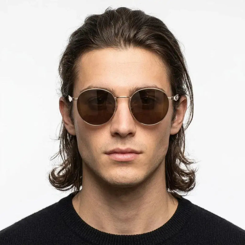 Platinum | Brown Medium Full Rim Oval Sunglasses for Men & Women [UV-protected]