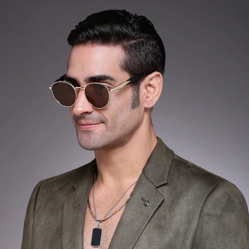Platinum Brown Medium Full Rim Oval Sunglasses for Men & Women — Hashtag Eyewears