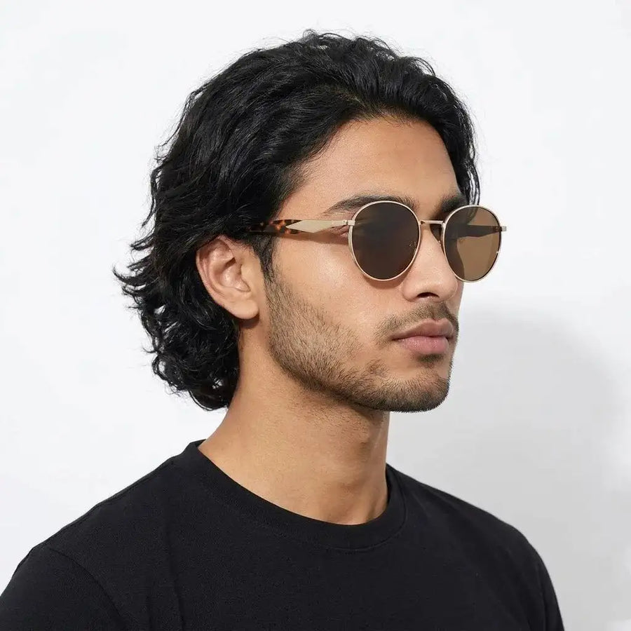Platinum | Brown Medium Full Rim Oval Sunglasses for Men & Women [UV-protected]