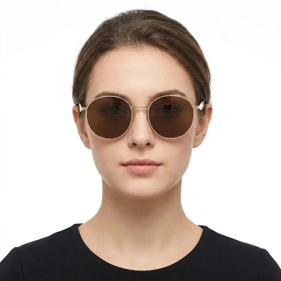 Platinum | Brown Medium Full Rim Oval Sunglasses for Men & Women [UV-protected]