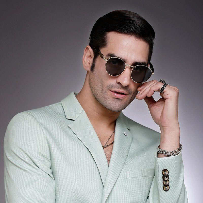 Platinum Green Medium Full Rim Oval Sunglasses for Men & Women — Hashtag Eyewears