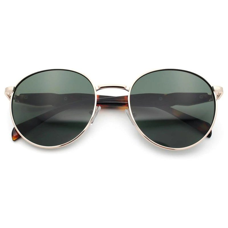 Platinum | Green Medium Full Rim Oval Sunglasses for Men & Women [UV-protected]