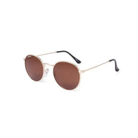 Prismara Brown Small Full Rim Oval Sunglasses for Men & Women — Hashtag Eyewears
