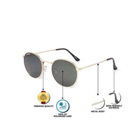 Prismara Green Small Full Rim Oval Sunglasses for Men & Women — Hashtag Eyewears