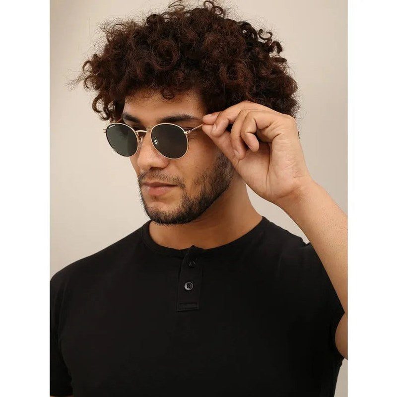 Prismara Green Small Full Rim Oval Sunglasses for Men & Women — Hashtag Eyewears