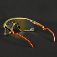 Pulse Transparent Green Large Half Rim Shield Sports Sunglasses for Men & Women — Hashtag Eyewears