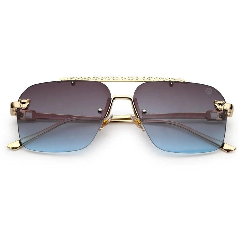 Pyre Black Medium Rim Less Square Sunglasses for Men — Hashtag Eyewears