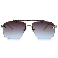 Pyre Black Medium Rim Less Square Sunglasses for Men — Hashtag Eyewears