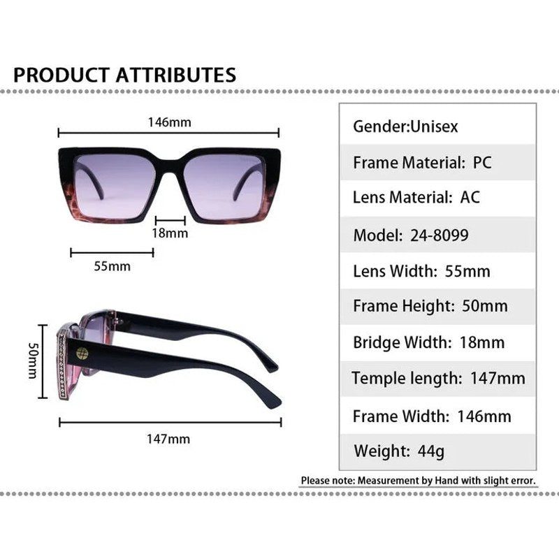 Pyrosia Purple Black Gold Medium Full Rim Rectangle Sunglasses for Men & Women — Hashtag Eyewears