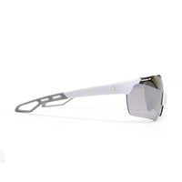 Quad White Medium Rim Less Shield Sports Sunglasses for Men & Women — Hashtag Eyewears
