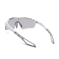 Quad | White Medium Rim Less Shield Sports Sunglasses for Men & Women [UV-protected]