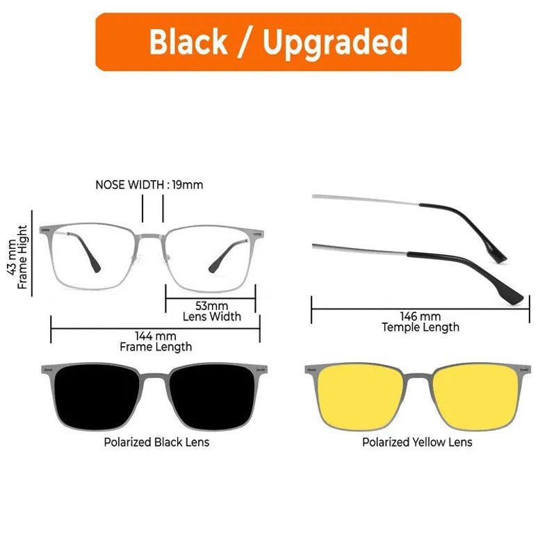 Quarion | Silver Medium Full Rim Rectangle Clip-on for Men & Women [Clip-on]