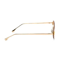 Quasar | Gold Small Rim Less Oval Sunglasses for Women [UV-protected]