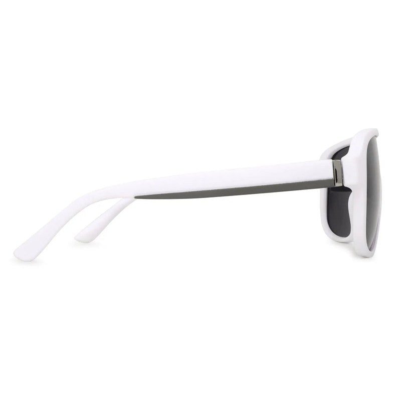 Quasor White Extra-Large Full Rim Shield Sports Sunglasses for Men & Women — Hashtag Eyewears