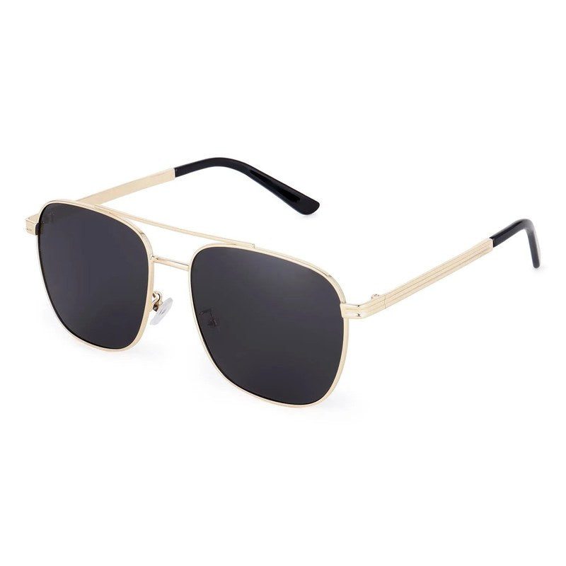 Quivion Golden Large Full Rim Square Sunglasses for Men — Hashtag Eyewears