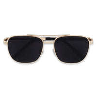 Quivion Golden Large Full Rim Square Sunglasses for Men — Hashtag Eyewears