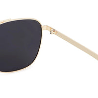 Quivion Golden Large Full Rim Square Sunglasses for Men — Hashtag Eyewears