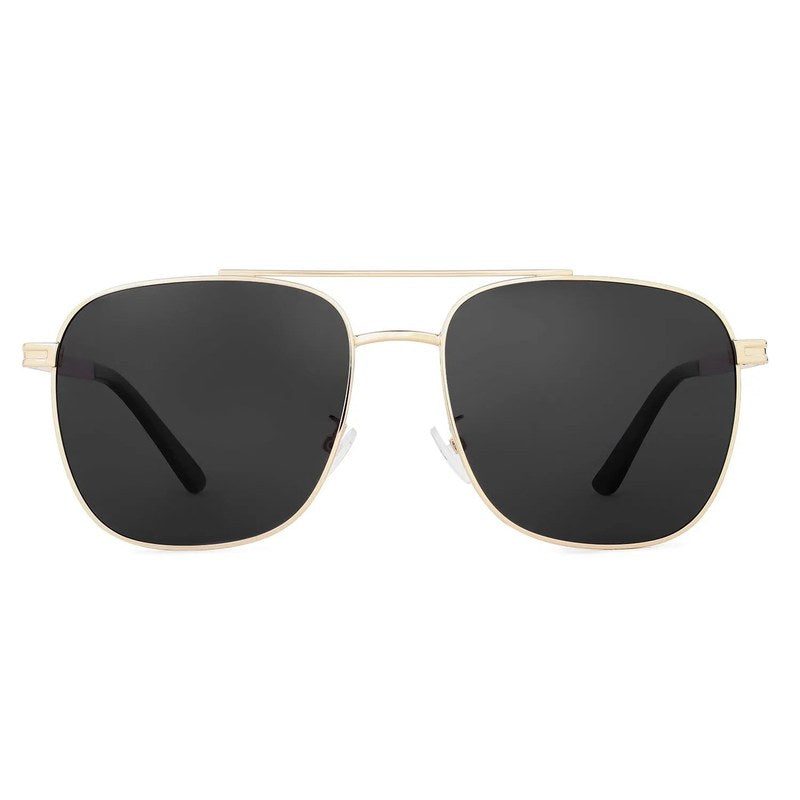 Quivion Golden Large Full Rim Square Sunglasses for Men — Hashtag Eyewears