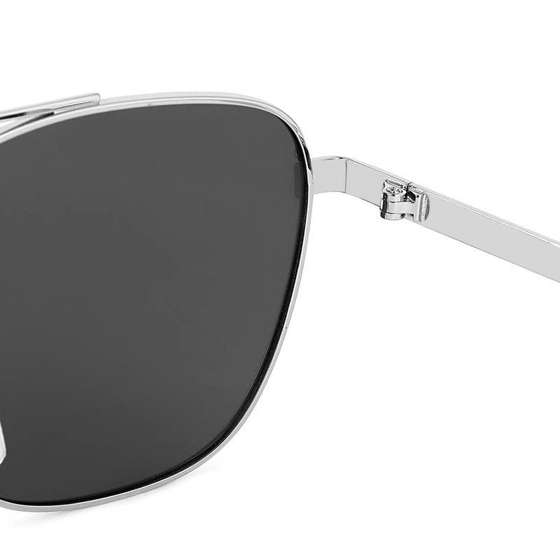 Quivion Silver Large Full Rim Square Sunglasses for Men — Hashtag Eyewears