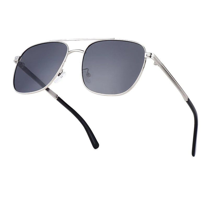 Quivion Silver Large Full Rim Square Sunglasses for Men — Hashtag Eyewears