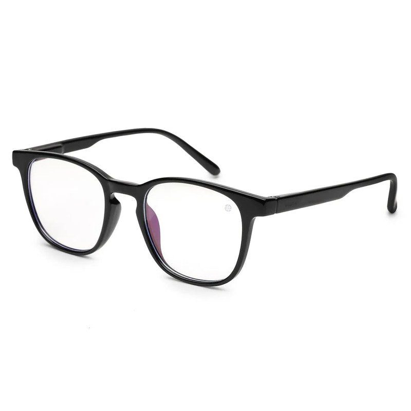 Radiant Black Medium Full Rim Oval Computer Glasses for Men & Women — Hashtag Eyewears