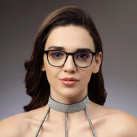 Radiant Black Medium Full Rim Oval Computer Glasses for Men & Women — Hashtag Eyewears