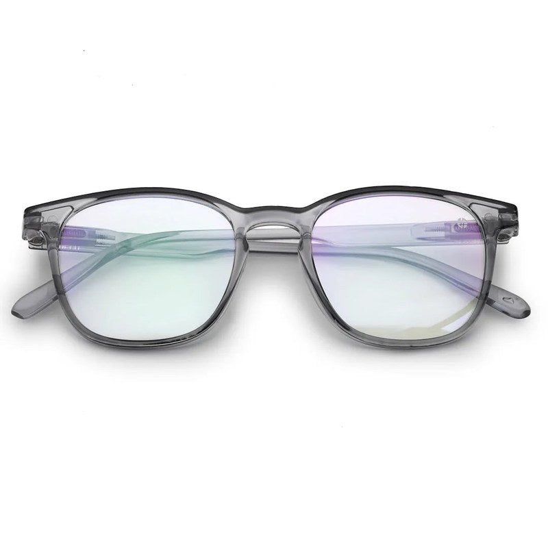 Radiant | Smoke Medium Full Rim Oval Computer Glasses for Men & Women [Blue Block]