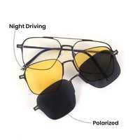 Ralvor Grey Medium Full Rim Square Clip-on for Men & Women — Hashtag Eyewears