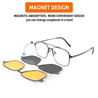 Ralvor Grey Medium Full Rim Square Clip-on for Men & Women — Hashtag Eyewears