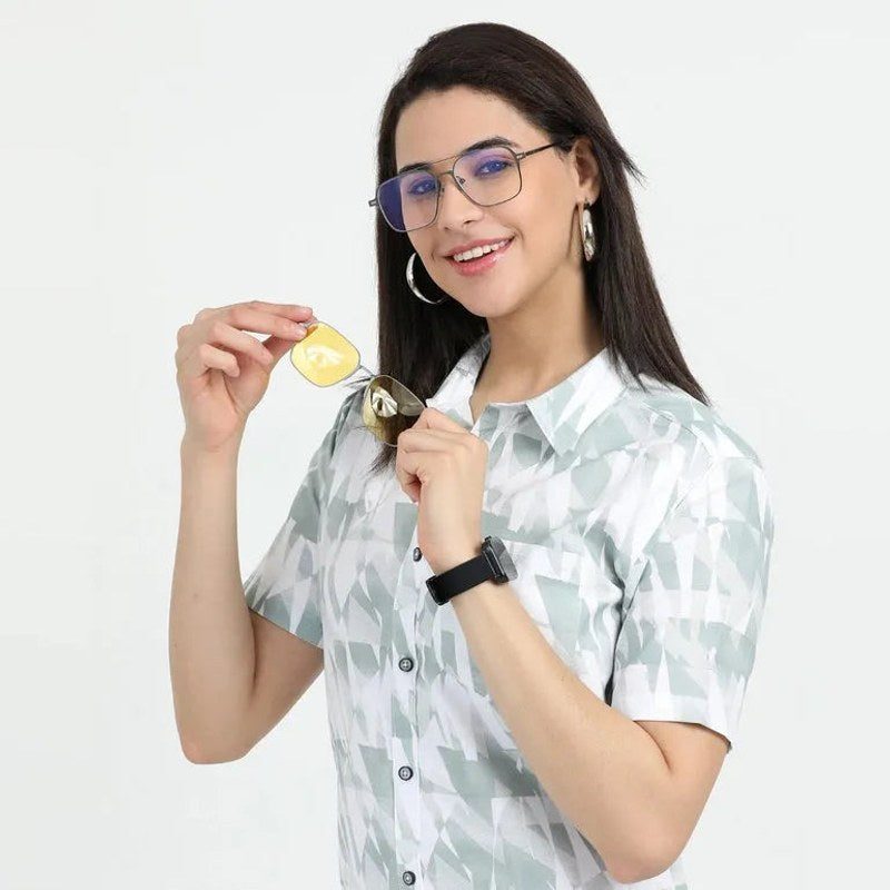 Ralvor Grey Medium Full Rim Square Clip-on for Men & Women — Hashtag Eyewears
