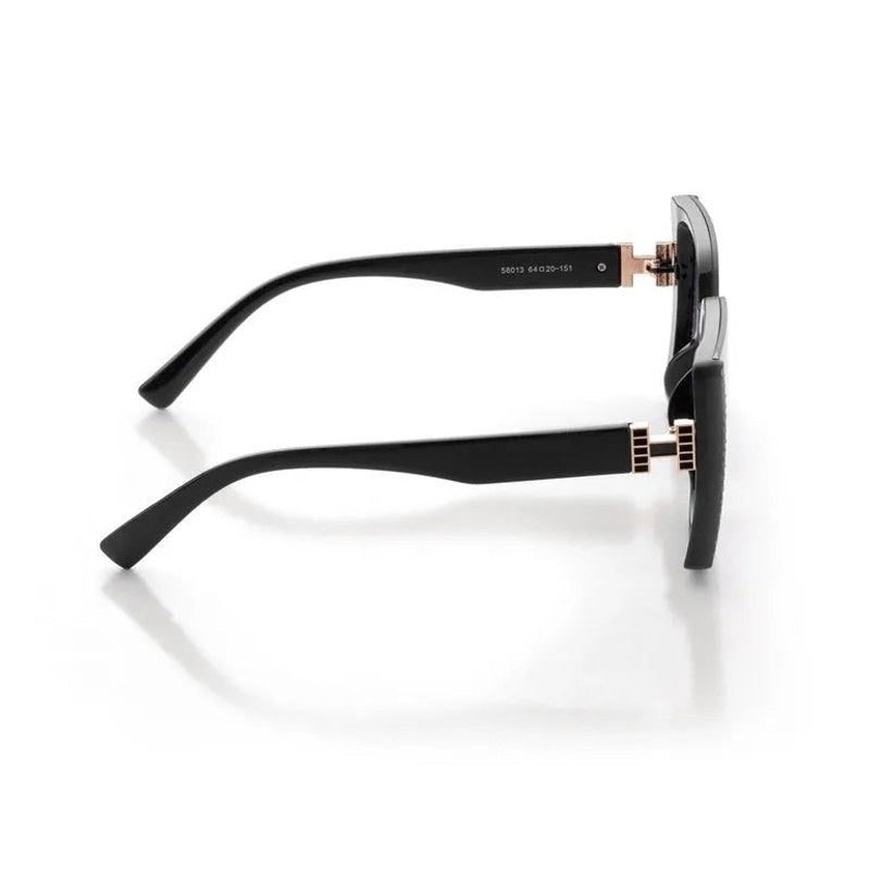 Rapture | Black Large Full Rim Square Sunglasses for Women [UV-protected]
