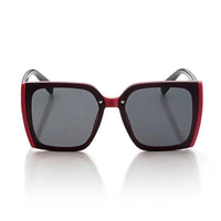 Rapture Black & Red Large Full Rim Square Sunglasses for Women — Hashtag Eyewears