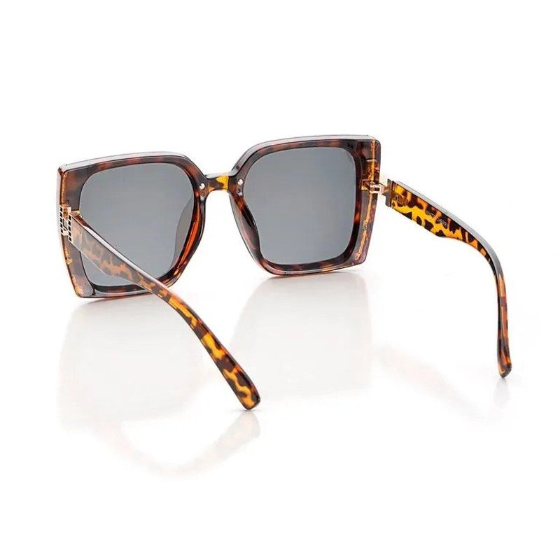 Rapture Tiger-Black & Brown Large Full Rim Square Sunglasses for Women — Hashtag Eyewears