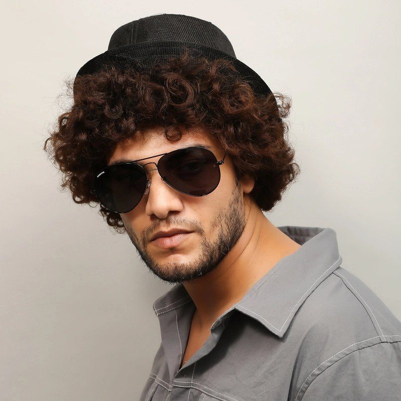 Ravyon Black Large Full Rim Aviator Sunglasses for Men & Women — Hashtag Eyewears
