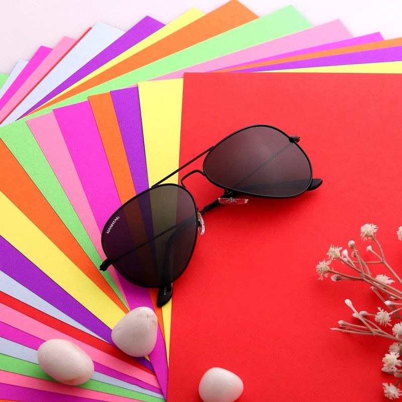 Ravyon Black Large Full Rim Aviator Sunglasses for Men & Women — Hashtag Eyewears