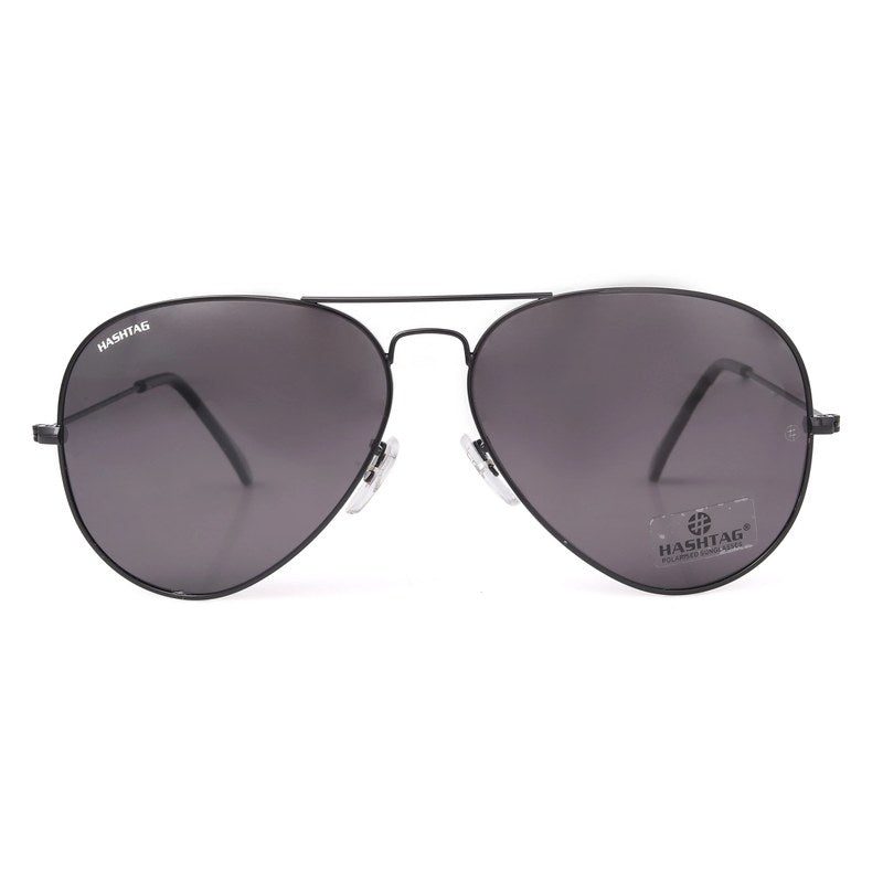 Ravyon Black Large Full Rim Aviator Sunglasses for Men & Women — Hashtag Eyewears
