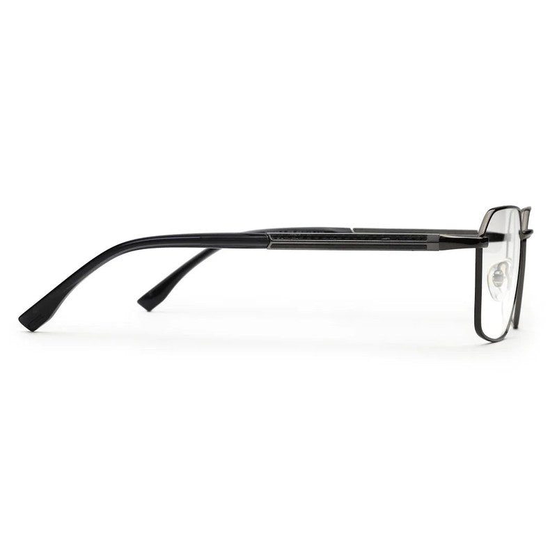 Ray-II Gun-Grey Medium Full Rim Square Eyeglasses for Men & Women — Hashtag Eyewears