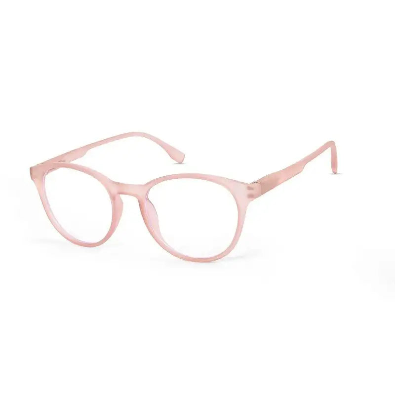 RayBloc | Baby Pink Medium Full Rim OVAL Computer Glasses for Men & Women [Blue Block]