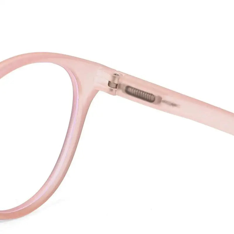 RayBloc | Baby Pink Medium Full Rim OVAL Computer Glasses for Men & Women [Blue Block]