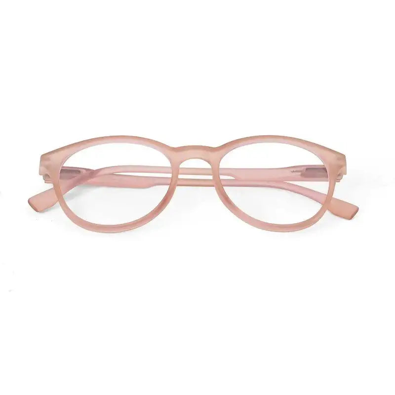 RayBloc | Baby Pink Medium Full Rim OVAL Computer Glasses for Men & Women [Blue Block]