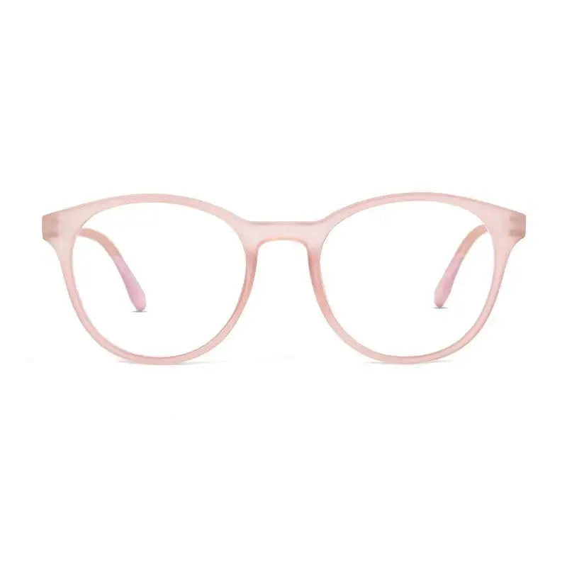 RayBloc | Baby Pink Medium Full Rim OVAL Computer Glasses for Men & Women [Blue Block]