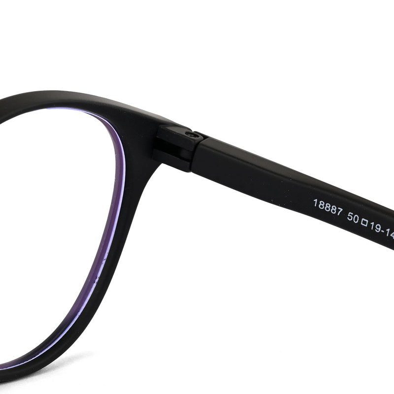 RayBloc Black Medium Full Rim OVAL Computer Glasses for Men & Women — Hashtag Eyewears